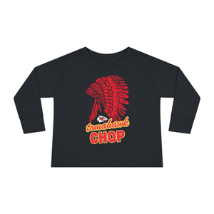 Tomahawk Chop Sweatshirt, Tomahawk Chop Chiefs Shirt, Taylor and Travis, NFL Football Fan, Kansas City Chiefs, Tomahawk Chop Toddler Long Sleeve Tee