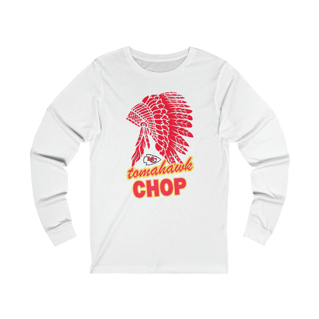 Tomahawk Chop Sweatshirt, Tomahawk Chop Chiefs Shirt, Taylor and Travis, NFL Football Fan, Kansas City Chiefs, Tomahawk Chop Unisex Jersey Long Sleeve Tee