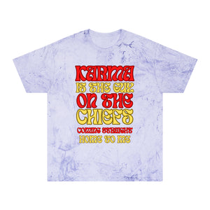 Karma Sweatshirt, Karma is the Guy on the Chiefs Shirt, Taylor and Travis, NFL Football Fan, Kansas City Chiefs, Karma Unisex Jersey Long Sleeve Tee Unisex Color Blast T-Shirt